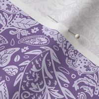 beautiful floral ornate paisley violet / purple / lavender - medium scale