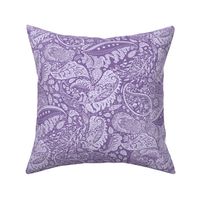 beautiful floral ornate paisley violet / purple / lavender - medium scale