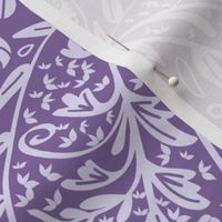 beautiful floral ornate paisley violet / purple / lavender - large scale