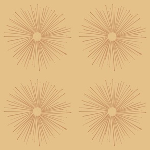 Warm Minimalism Starburst in 'Dark Sand' on 'Sand'