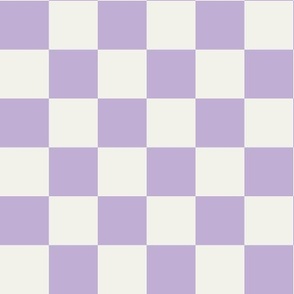 (s) Checkerboard | Amethyst Cream Purple | small scale |Nursery