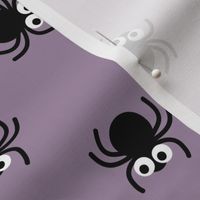 Cute spiders watching you - Autumn halloween kawaii spider design for kids on purple