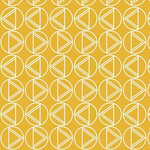 Warm Minimalism Mustard Circle Triangle