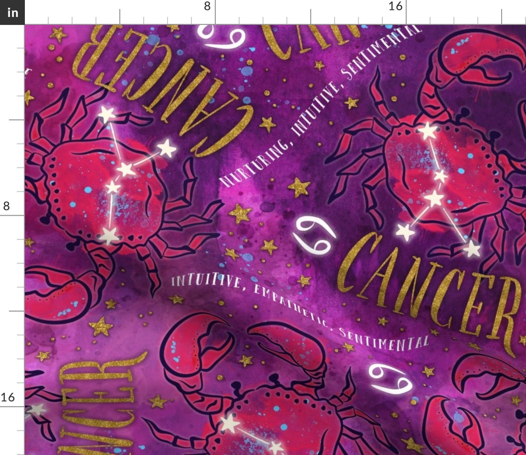 Cancer repeat pattern 24in