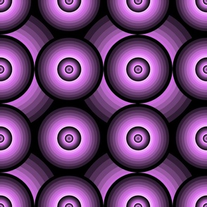 Geometric purple and black  circle pattern 