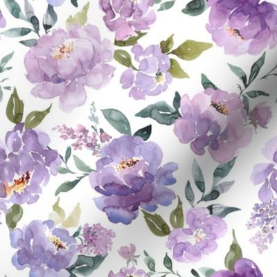 Purple Peony Florals Spring