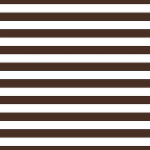 FS Dark Brown and White One Inch Stripe 