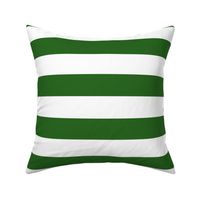 FS Hunter Green and White Wide Two Inch Stripe 