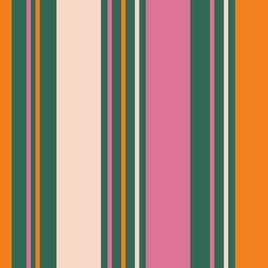 Funky Wilderness - Multi Stripes on Green!