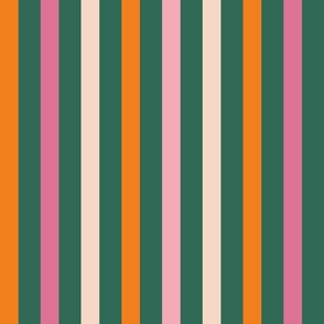 Funky Wilderness - Vertical Stripes on Green!