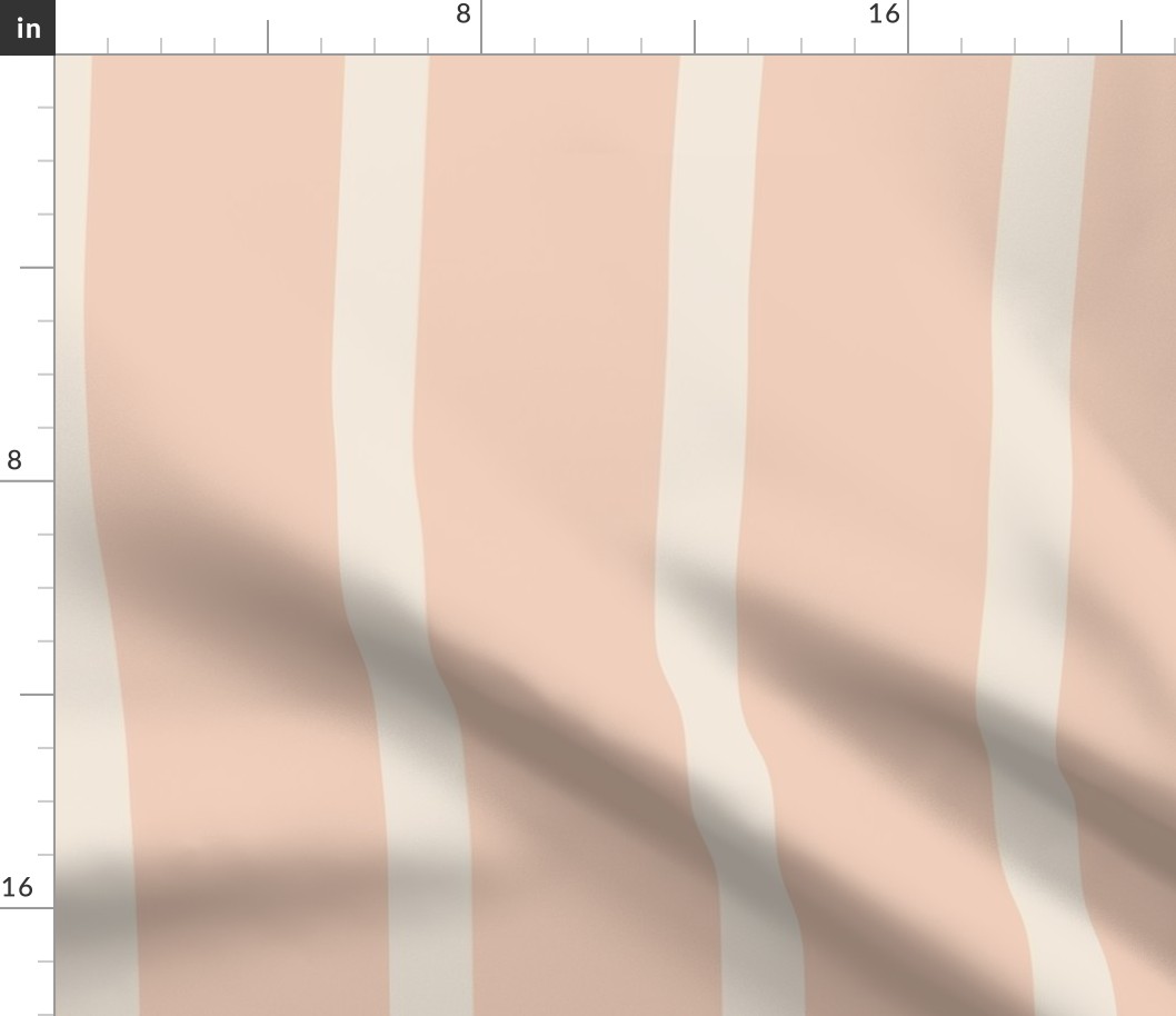bold, simple peach and cream stripe