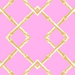 Bamboo diamond lattice on Barrie pink