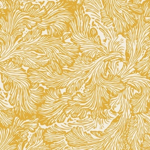 Abstract Paisley Flourish Gold