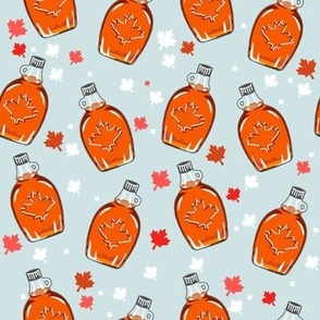 Canadian Maple Syrup Pattern, Light Blue