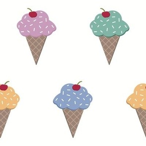 Bubblegum, Mint, Orange, and Blueberry on White