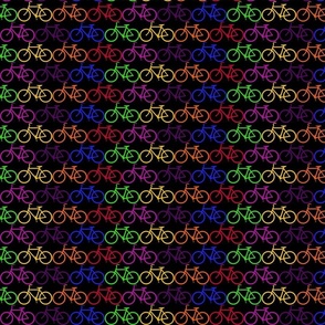 Rainbow bikes in black