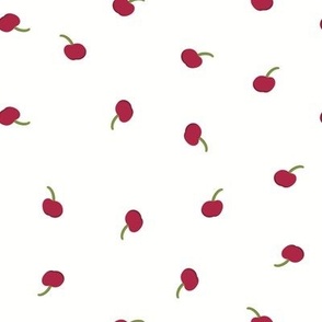 Cherries on White