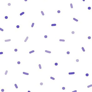 Pantone Pastel Lilac Purple Confetti Party Sprinkles on White