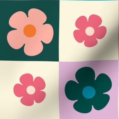 Retro flower checker