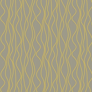 Warm minimalism Yellow line on Dark Grey