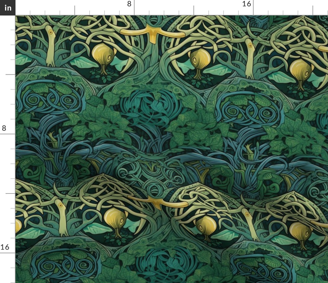 art nouveau celtic biome forest