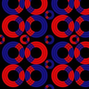 red and blue circles 