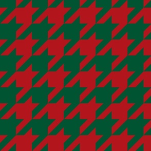 FS Red and Green Christmas Houndstooth Check Large Scale