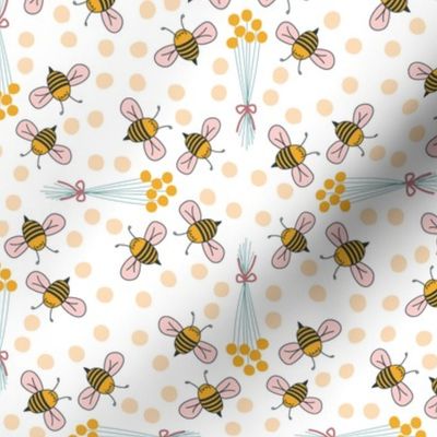 Bees and Billy Buttons grid