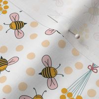 Bees and Billy Buttons grid