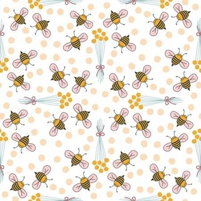 Bees and Billy Buttons grid