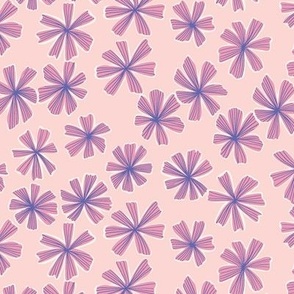 linework floral pink and periwinkle 