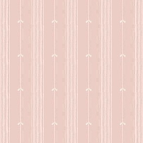 Extra Small_Hand Drawn White Butterflies and Stripes on Light Dusty Pink Background