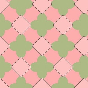 Pink and Light Green Pop Plaid