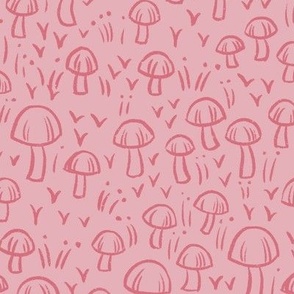 Little mushrooms filed -light pink