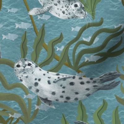 Curious Harbor Seals Brighter