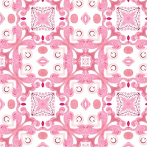 Light pink ,Mediterranean tiles