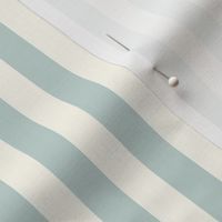 Small Cabana stripe - sea glass green on cream white - Candy stripe - Awning stripes - Striped wallpaper