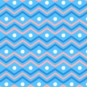 Easter Fun Zigzag on blue