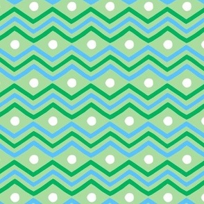 Easter Fun Zigzag on green