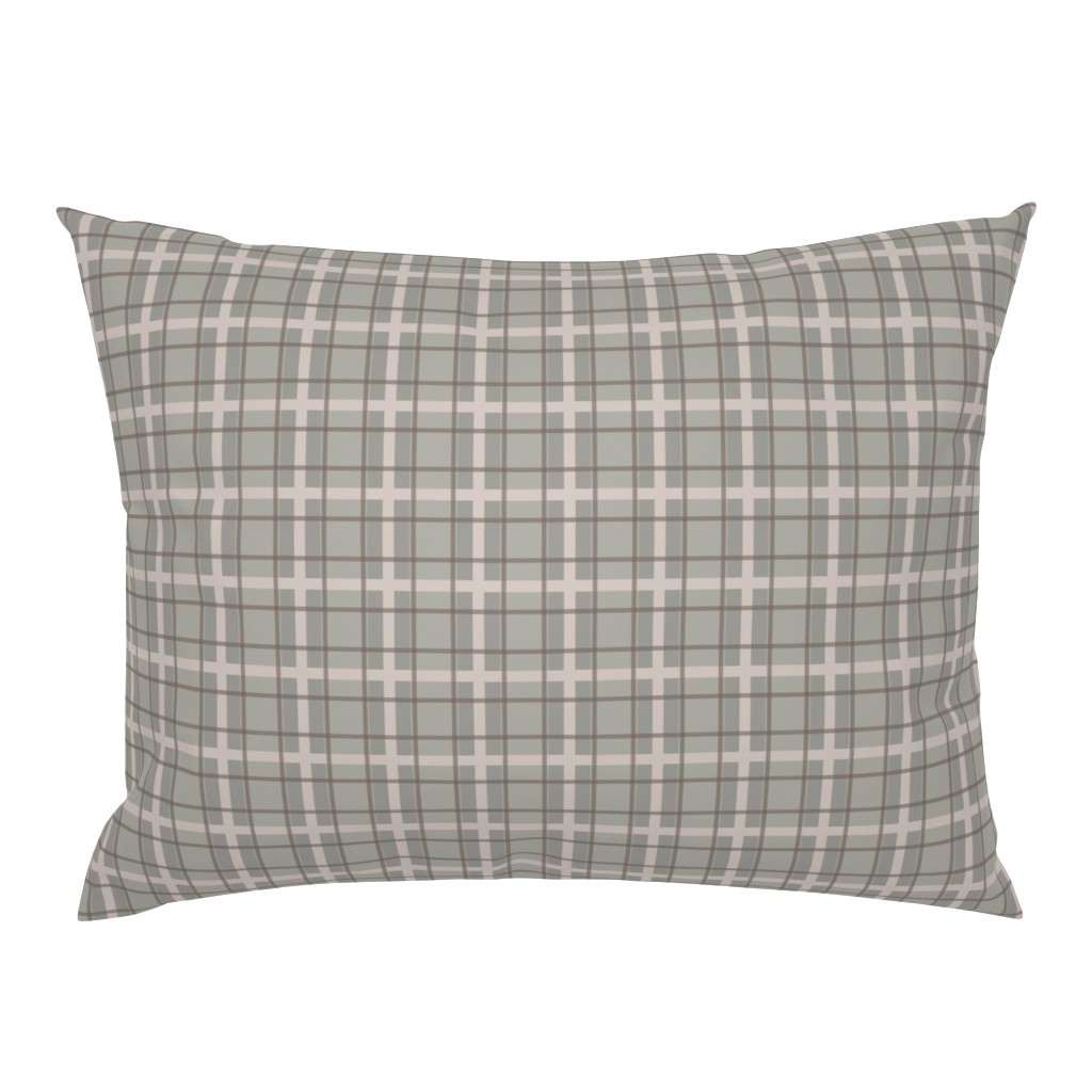 Warm neutral taupe grey plaid 