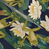 Lucky Leap Frogs and Lush Lily Pads Large Print