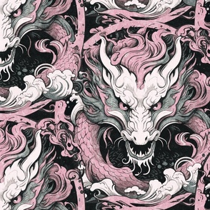 Medieval Dragons Pink