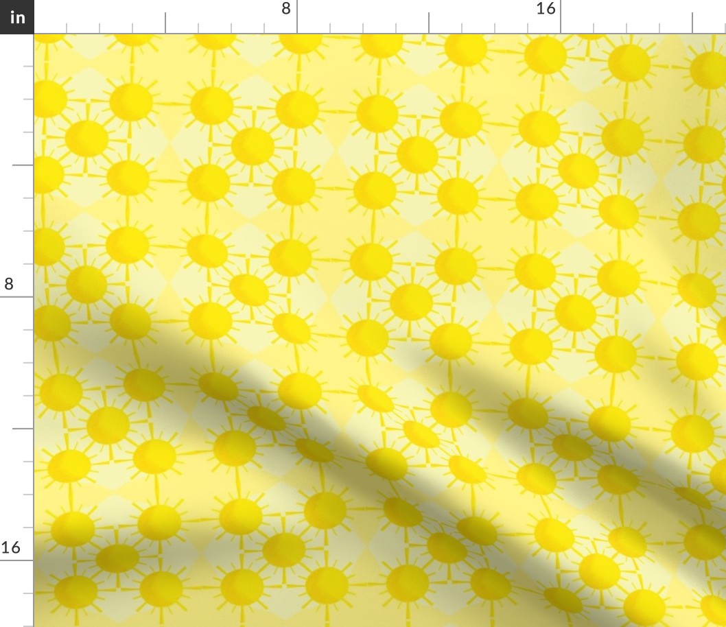 Yellow geometric suns