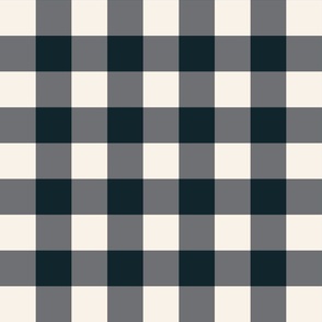 Falling Ginkgo Leaves Gingham // Black // 24