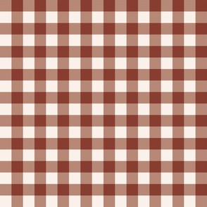 Falling Ginkgo Leaves Gingham // Red // 12