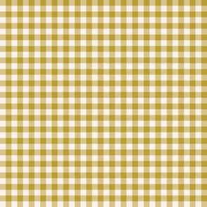 Falling Ginkgo Leaves Gingham // Gold // 6