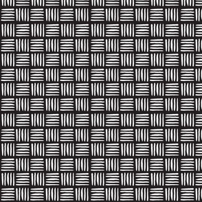 Checkered Brush Stroke hand painted black white-04