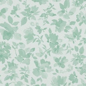 Watercolor Florals - Sea Green