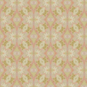 Ortensia Retro Oval Damask in Pistacchio Green, Pink and Lilac