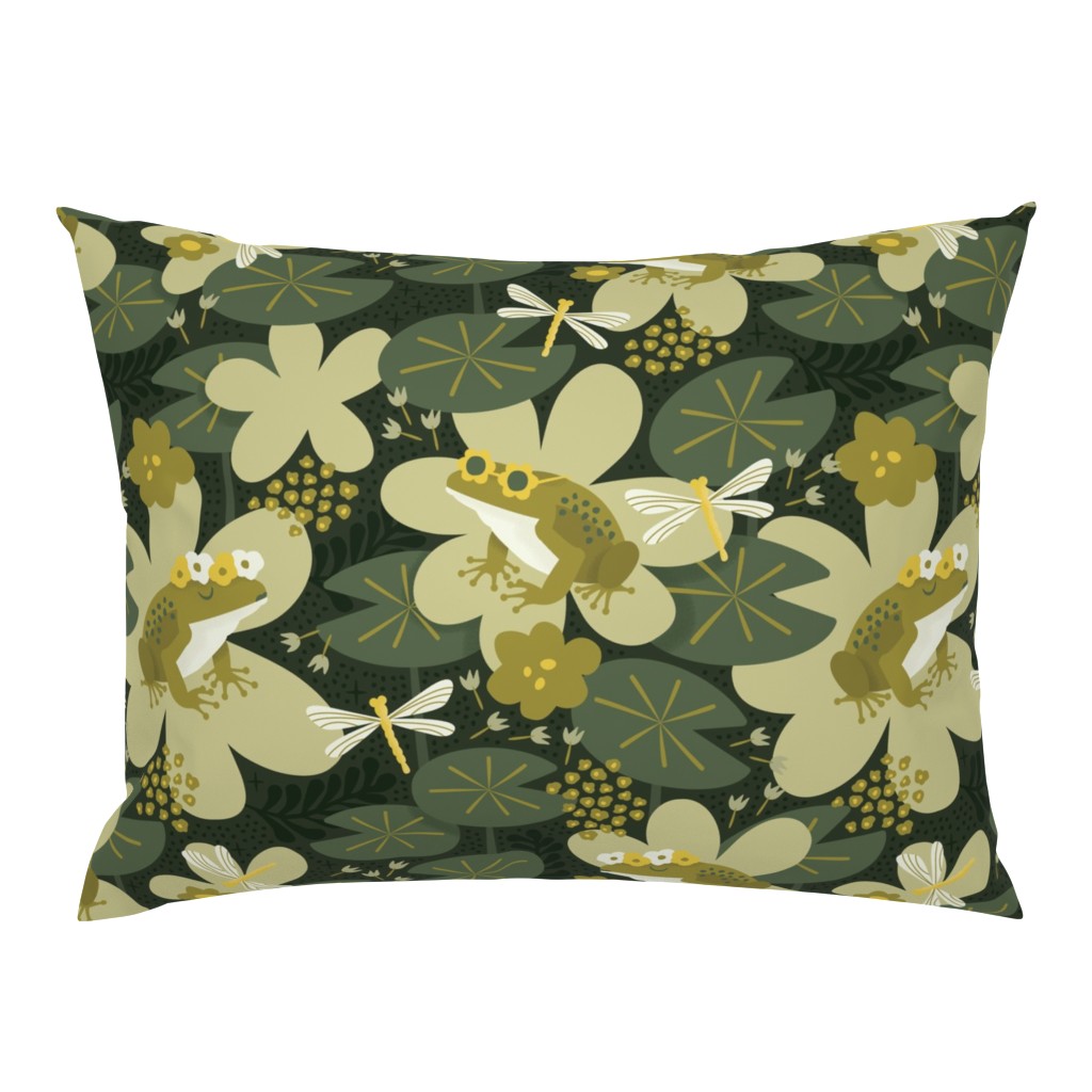 Flower Power Frogs — in Green, Yellow, and Cream